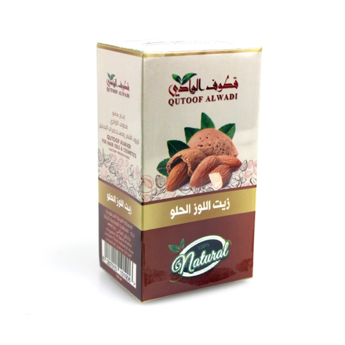 زيت اللوز الحلو الطبيعي للشعر والبشرة من قطوف الوادي 125مل
