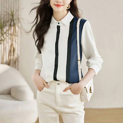 بلوزات نسائية أنيقة جديدة قمصان نسائية على الموضة Blusas Mujer قمصان طويلة الأكمام بلايز كاجوال