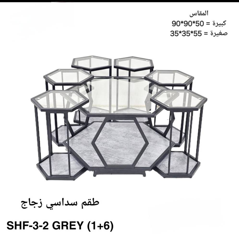 طقم سداسي زجاج