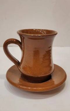 فنجان فخار(مطلي)