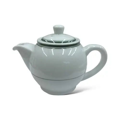 ابريق شاهي كروي صغير خط اخضر 450 مل
