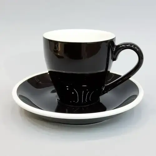 #EG80-BK؛ كوب قهوة مع صحن 80 مل #E /BK