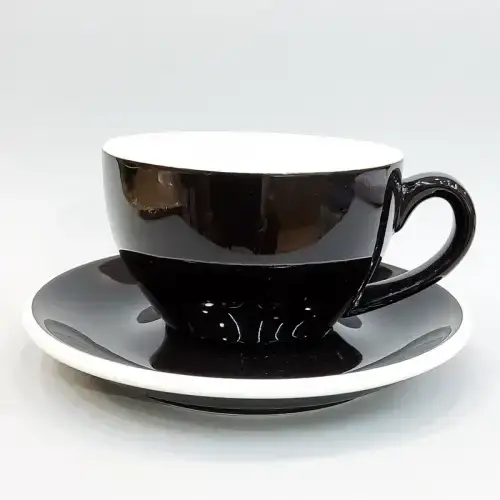 #EG150-BK؛ كوب قهوة وصحن 150 مل #E /BK