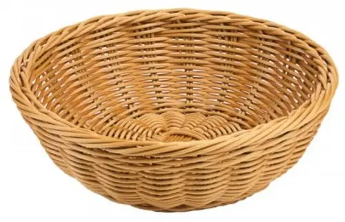 سلة رتان دائري عميق