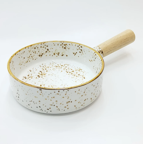 #KK8264-WT؛ وعاء سيراميكي مقاس 6 بوصات بمقبض #WT