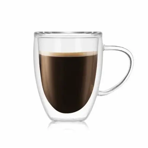 كوب زجاج دبل بيد