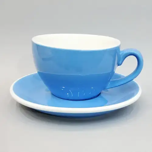 #EG220-BL؛ كوب قهوة وصحن 220 مل #E /BL