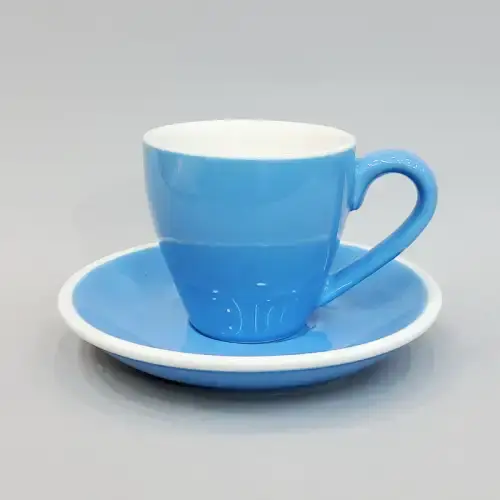 #EG80-BL؛ كوب قهوة مع صحن 80 مل #E /BL