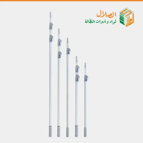 عصاء تلسكوب المطوّر 6 متر تنظيف الزجاج لون رصاصي