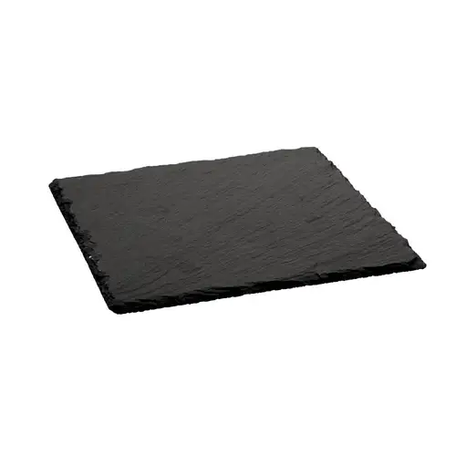 لوح تقديم طعام حجري (مربع) 30 × 30 × ارتفاع 0.5 سم