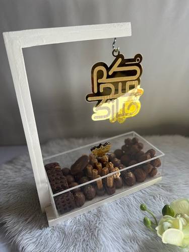Eid wood box-بوكس اكريليك