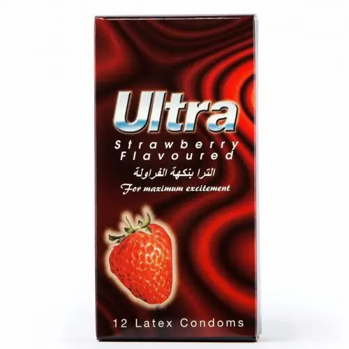 ألترا واقى ذكرى 12 قطعة فراولة