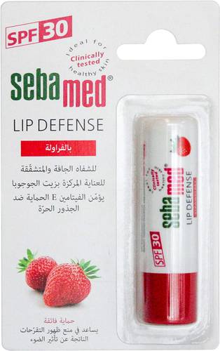 مرطب الشفاه بالفراولة بحماية SPF30 من سيبا ميد - 4.8 جم