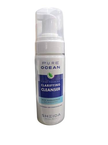 رغوة تنظيف الوجه Sheida Pure Ocean 150 مل للبشرة العادية والمختلطة.