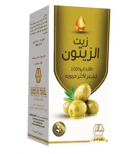 وادى النحل زيت زيتون للعناية بالشعر والجسم 
