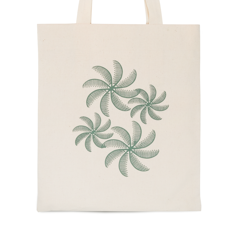 Oasis Tote Bag - Printed with Multiple Palm Motif 