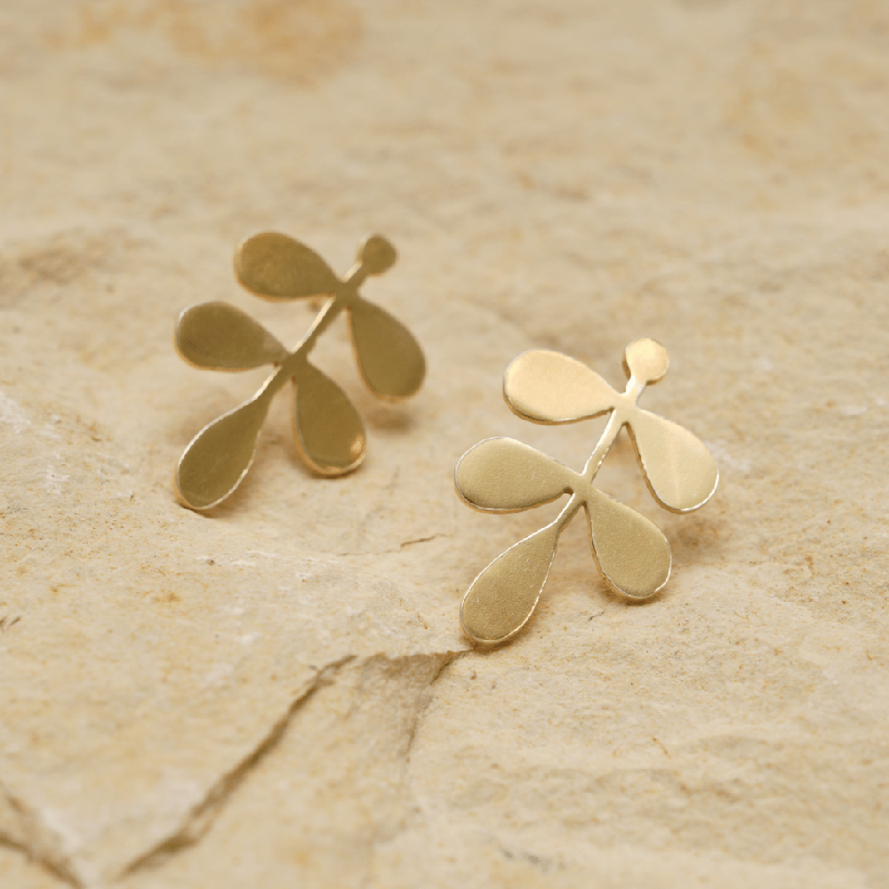 Peregrina Stud Earrings Gold Plated 