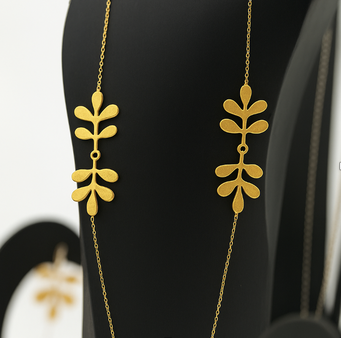 Double Peregrina Necklace gold plated 