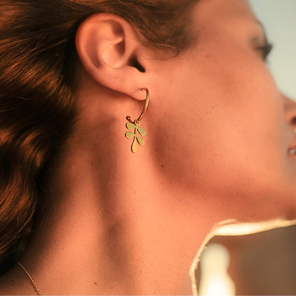 Peregrina Hoop Earrings Gold Plated 