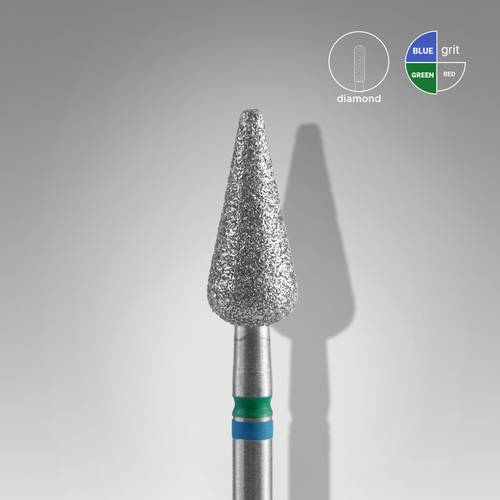 DUO pointed pear blue-green EXPERT 5 mm / 12 mm