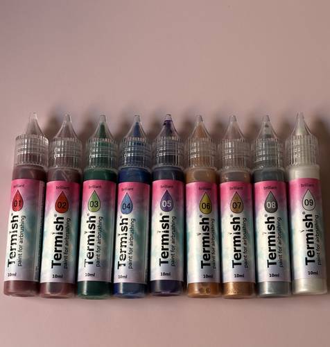 مجموعة Airbrush Paint Brilliant من 9 ألوان Termish