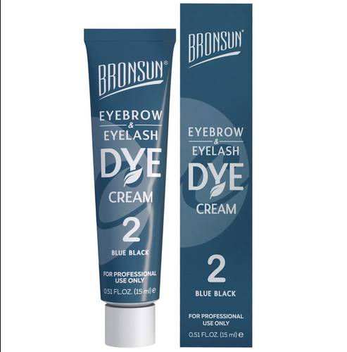BRONSUN Professional Eyelash & Eyebrow  dye Cream 2 Blue Black