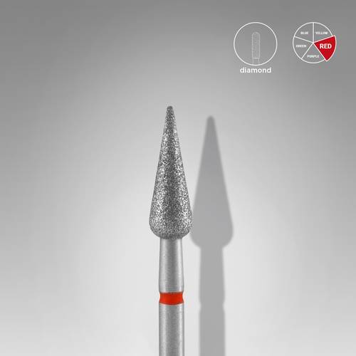 Pointed pear red EXPERT 4mm/12mm