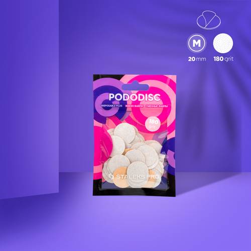 (M)Disposable white files for pedicure disc PODODISC EXPERT  (50 pcs)