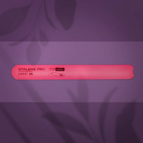 Slanted plastic nail file, straight, base EXPERT 20