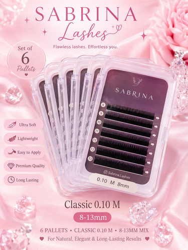 Sabrina Lashes Set Of 6 Pallets Classic 0.10 M 8-13mm