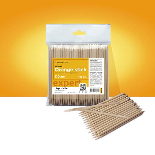 Orange stick STALEKS 110 mm (100 pcs)