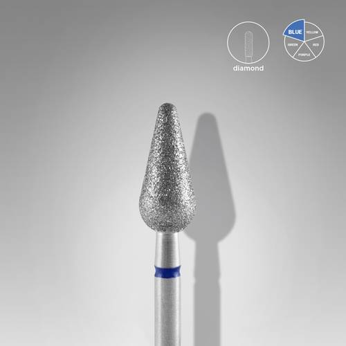 Rounded pear blue EXPERT 5 mm/12 mm
