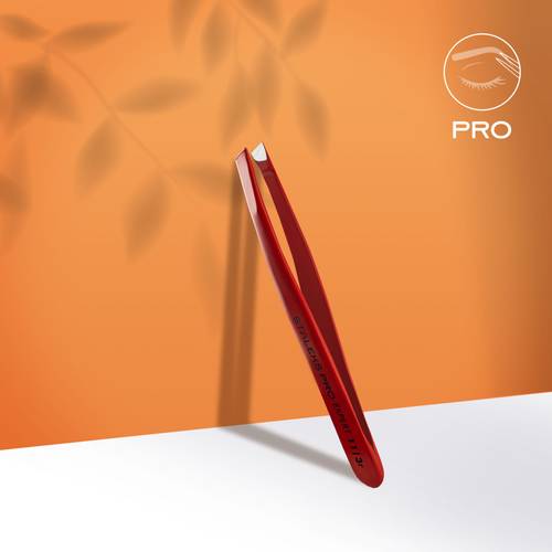 Eyebrow tweezers red 11 TYPE 3r (wide beveled)