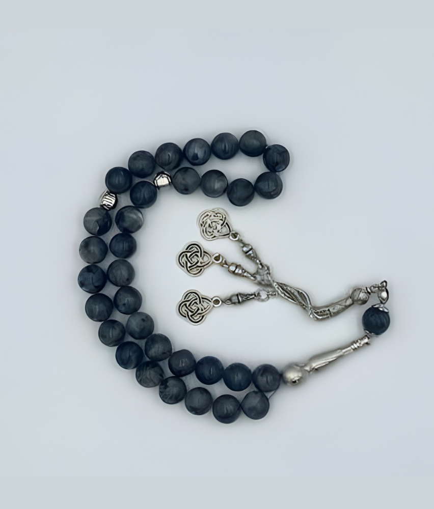 سبحة عقيق ( رمادي )