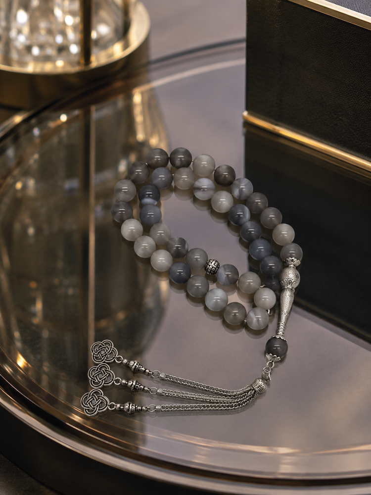 سبحة عقيق ( رصاصي )
