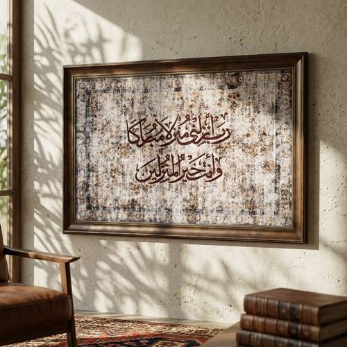 لوحة مطرزة : رب انزلني ..