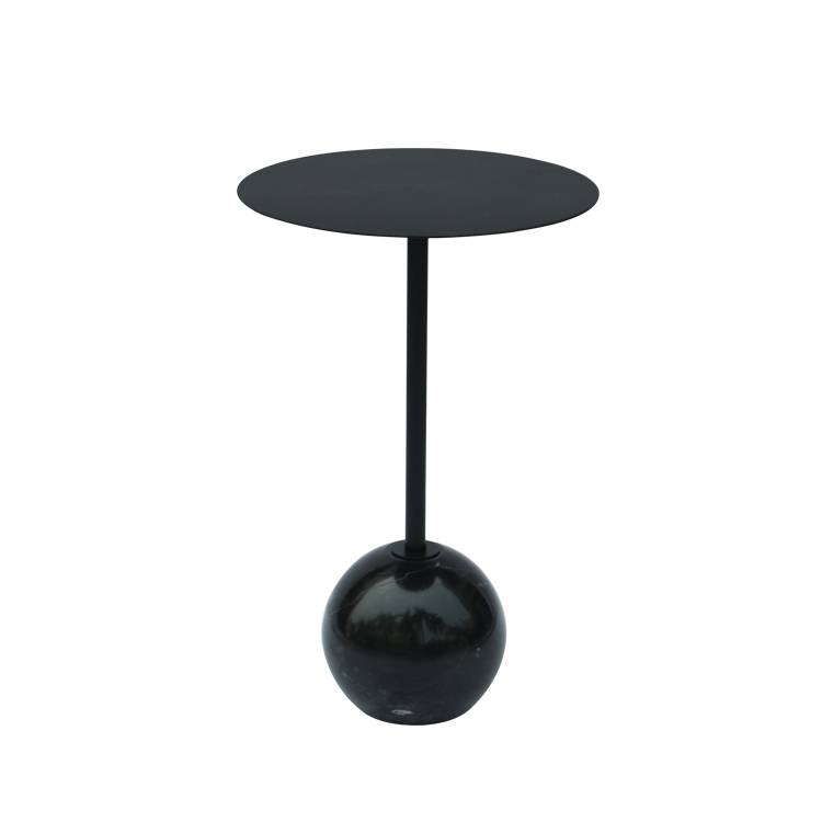 طاولة جانبية مستديرة بلون أسود | متجر اثاث نور ديكور