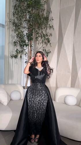 فستان سهره بذيل اسود - 3XL