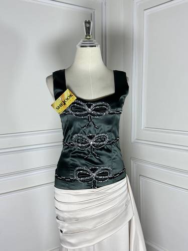 فستان سهره فيونكه تطريز - 3XL