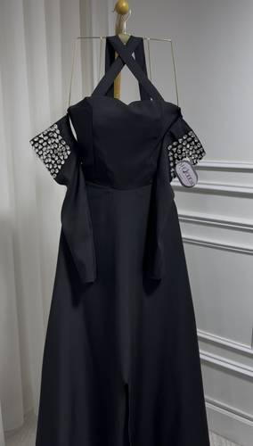 فستان تطريز كم  - 3XL