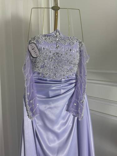 فستان سهره بتطريز يدوي كرستال - 3XL