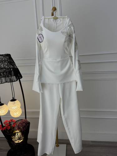 فستان جمسوت. بتطريز يدوي كرستال - 3XL