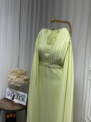 فستان بأكمام كسرات  - 3XL