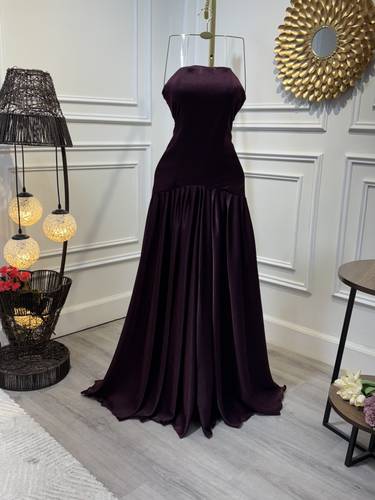فستان ناعم برقندي تب - 3XL