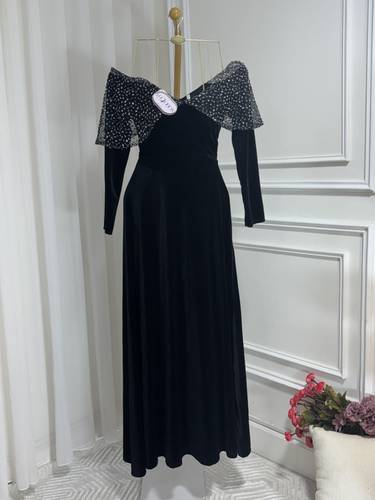 فستان شتوي مخمل - 3XL