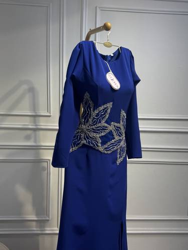 فستان بخامه الباربي بتطريز يدوي كرستال - 3XL