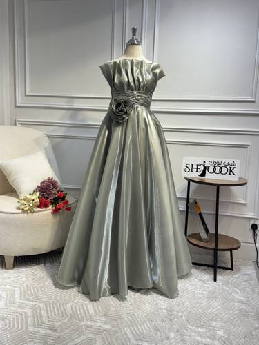 فستان مناسبات بخامة الميكادو المعه  - 3XL