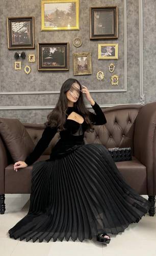 فستان بخامة الجوخ والجازار البليسيا - 3XL