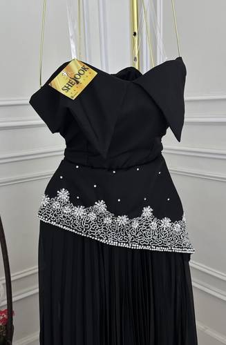 فستان سهره انيق مطرز يدوي - 3XL