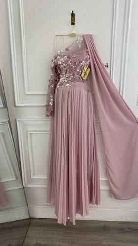 فستان سهره حوامل بخامة الجورجيت الخامة السهره - 3XL